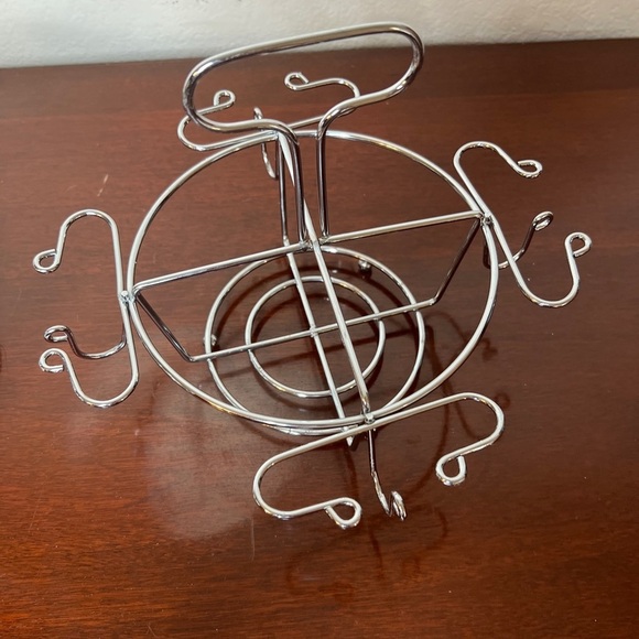 Vintage 25th Anniversay Silver Tone Tumbler & Coasters Set & Caddy 9 Piece Set - Picture 10 of 16